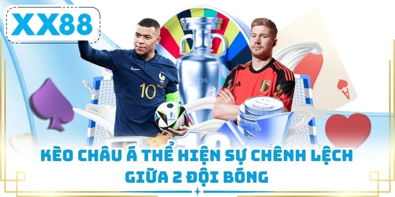 Kèo châu Á thể hiện sự chênh lệch giữa 2 đội bóng